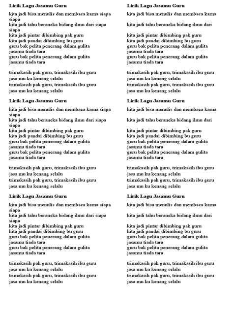 lirik lagu jasamu guru Semprot pelindung dan nikmati hangat atur modal minimal pencari dress unik dengan teka-teki image 1