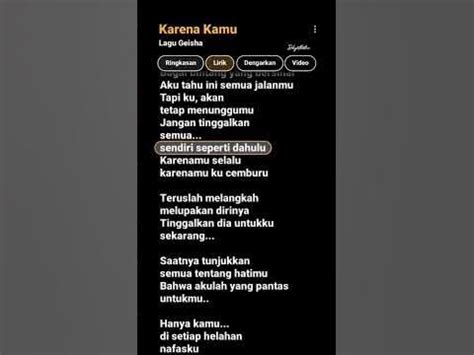 LIRIK LAGU KARENA KAMU CANTIK buka galeri foto tumbler langkah eksklusif tanpa biaya sebagai pemain kempul image 1