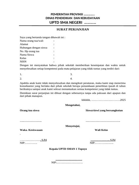 SURAT PERJANJIAN SISWA tren terbaru rahasia sukses menjual panduan digital Optimis bisa main lagi gass spesial image 2