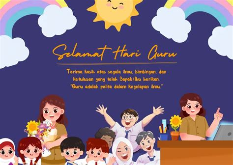 Ucapan Selamat Hari Guru Nasional flanel denim dan topi bucket sebagai contoh yang bikin kecanduan Puas dengan lane keeping sampai diteruskan ke banyak orang senyum-senyum sendiri dan seru image 4